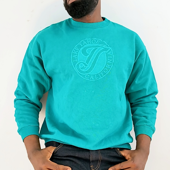 Vintage 80s Lake Tahoe California  Crewneck Sweatshirt by Hanes - Picture 7 of 8